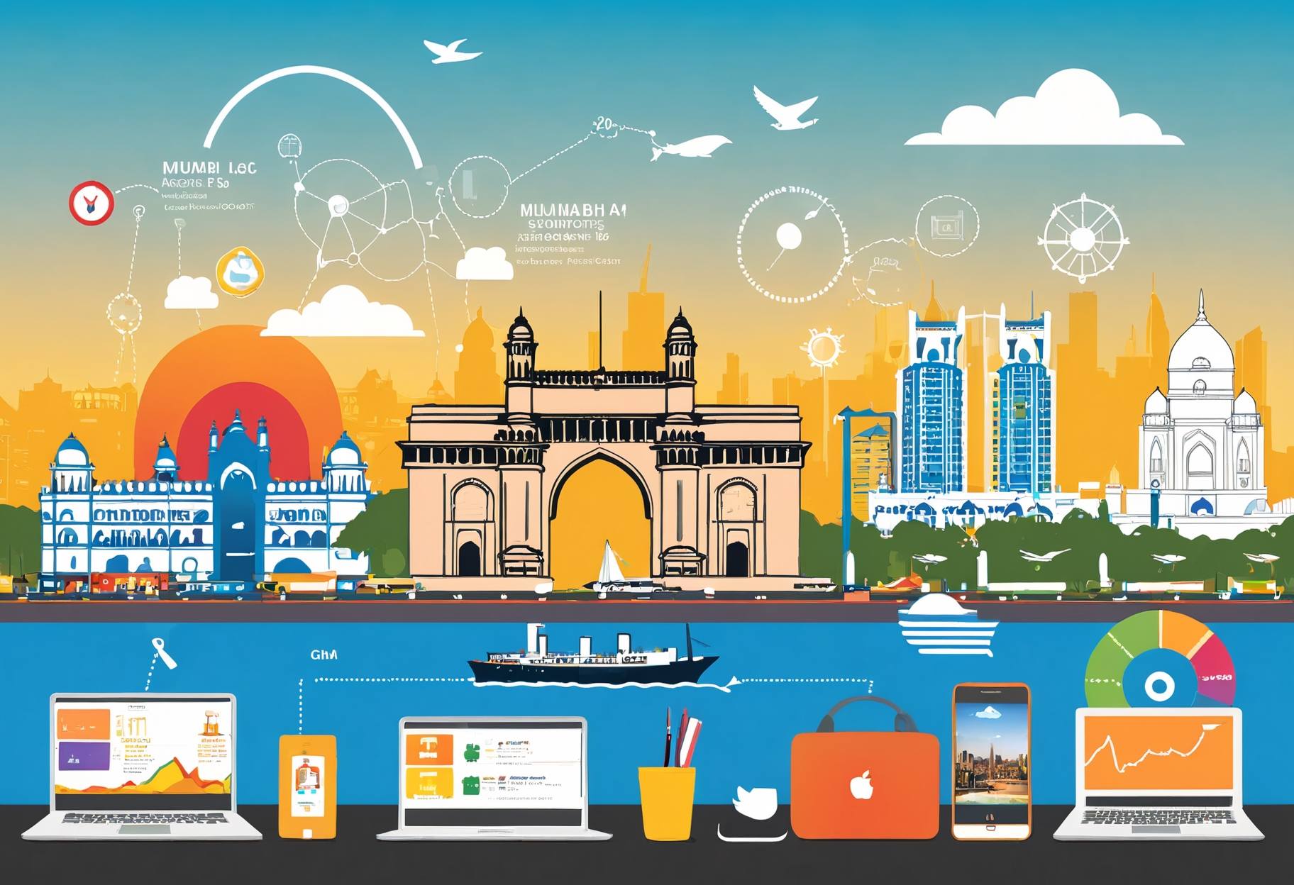 Mumbai city visual on social image