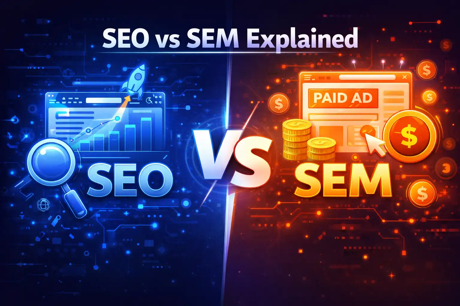 difference between seo and sem