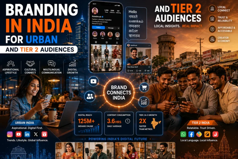 Modern Indian branding strategy connecting urban consumers and Tier 2 audiences through digital marketing