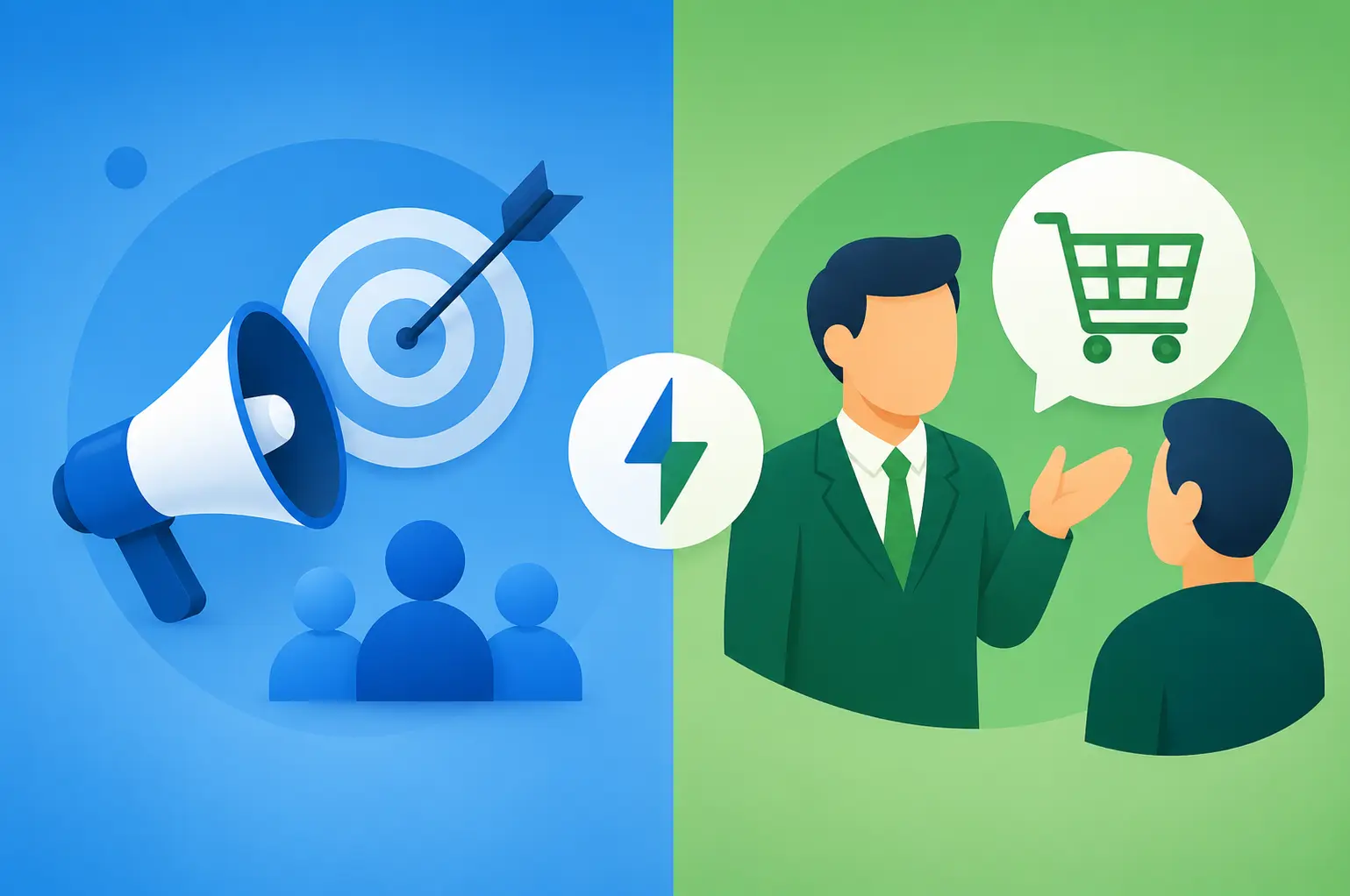 Distinguish between marketing and selling